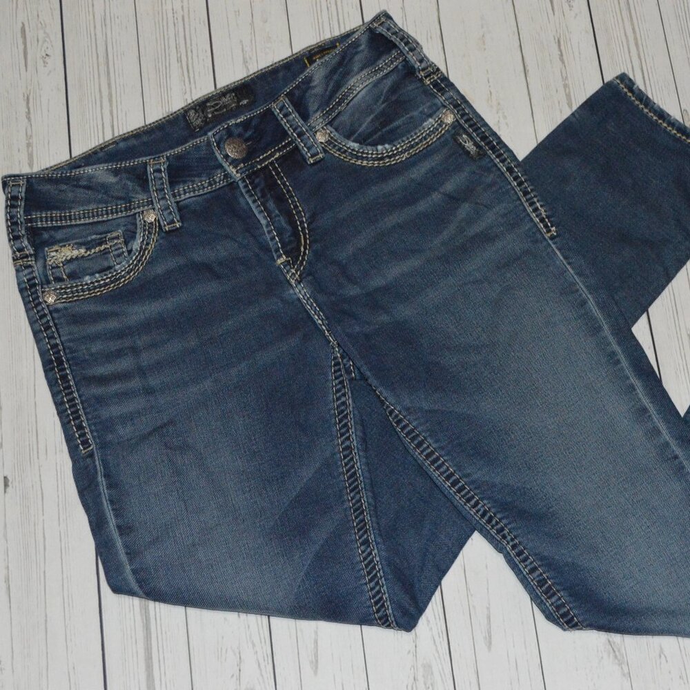 Silver Suki Mid Pencil Skinny Joga Jeans - W30/31